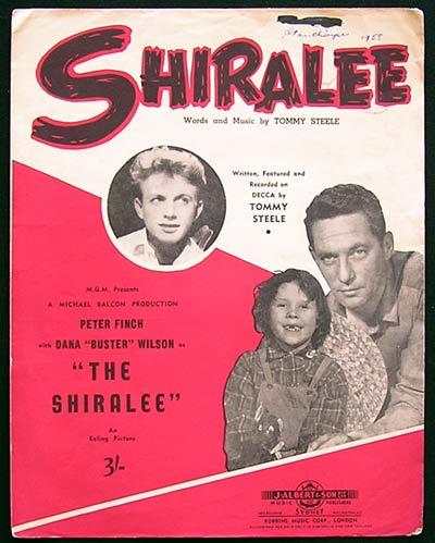 SHIRALEE, The ’57 Peter Finch SHEET MUSIC