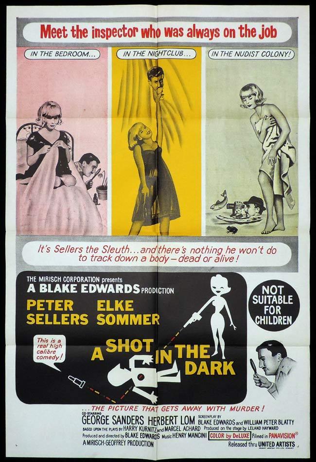 A SHOT IN THE DARK One Sheet Movie Poster Peter Sellers The Pink Panther