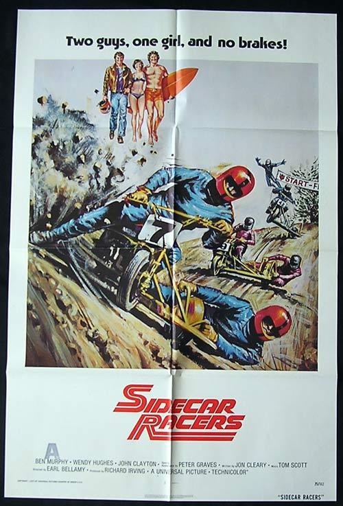 SIDECAR RACERS 1975 Wendy Hughes ORIGINAL US One sheet Movie poster