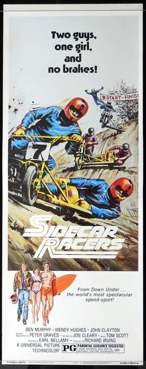 SIDECAR RACERS 1975 MotorCycle / Biker US Insert Movie Poster
