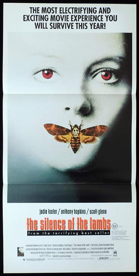 SILENCE OF THE LAMBS daybill Movie poster Anthony Hopkins as Hannibal Lecter