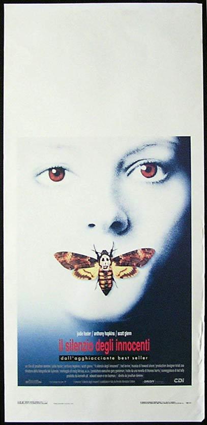 SILENCE OF THE LAMBS Italian Locandina Movie Poster Anthony Hopkins Hannibal Lecter