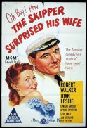 THE SKIPPER SURPRISED HIS WIFE Original One sheet Movie Poster Robert Walker Joan Leslie.