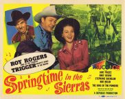 SPRINGTIME IN THE SIERRAS Title Lobby Card Roy Rogers Trigger Jane Frazee Andy Devine