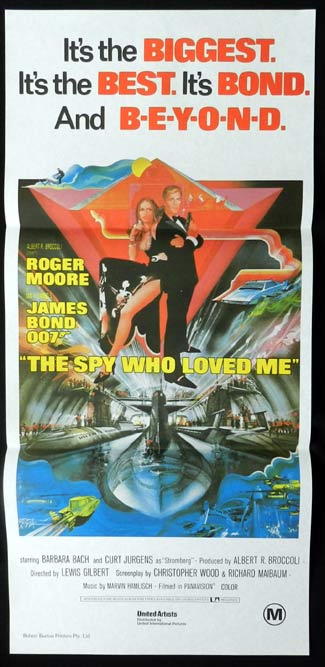 SPY WHO LOVED ME James Bond Australian daybill poster PEAK art Robert Burton