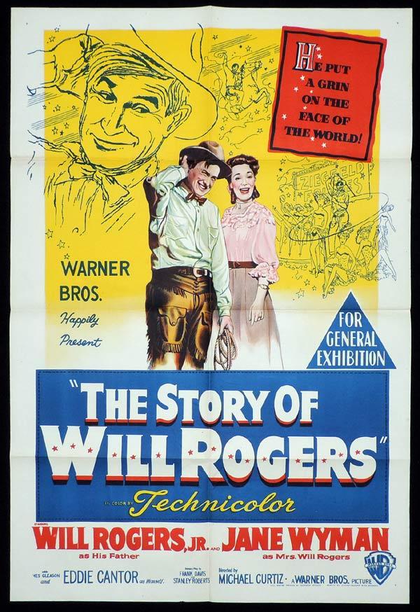 STORY OF WILL ROGERS One Sheet Movie Poster Jane Wyman - Moviemem ...