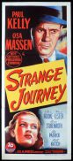 STRANGE JOURNEY Original Daybill Movie Poster Paul Kelly Film Noir