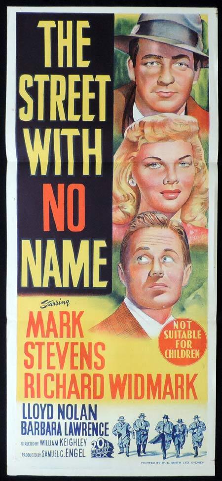 THE STREET WITH NO NAME Original Daybill Movie Poster Mark Stevens Film Noir