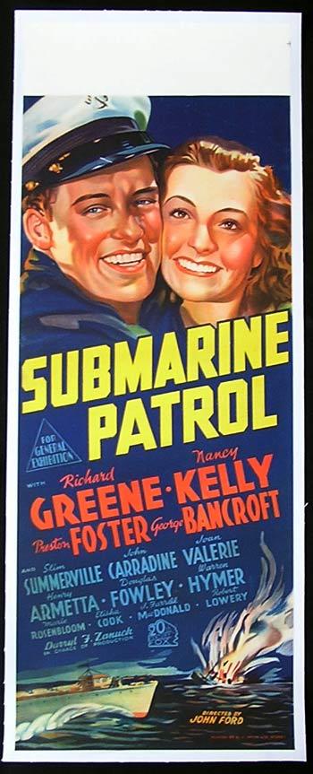 SUBMARINE PATROL RARE ’38 John Ford Long Daybill poster