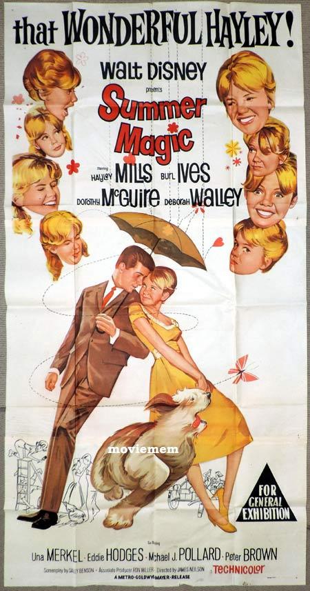 SUMMER MAGIC Original 3 Sheet Movie Poster Hayley Mills