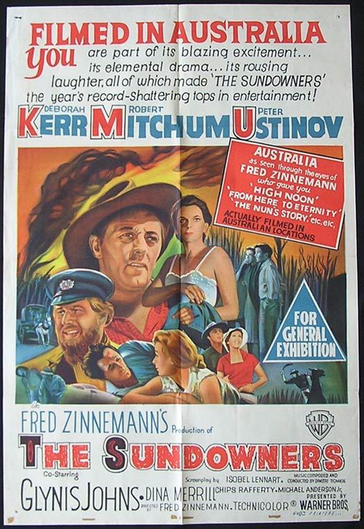 THE SUNDOWNERS Australian One sheet Movie Poster Deborah Kerr Robert Mitchum