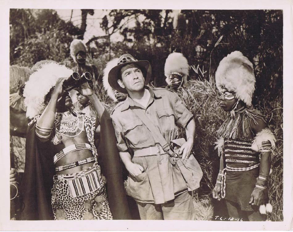 TARZAN AND THE LOST SAFARI Vintage Movie Still 5 Robert Beatty and Natives