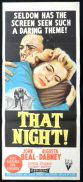 THAT NIGHT 1957 John Beal RARE Daybill Movie poster