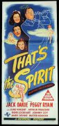THATS THE SPIRIT Original Daybill Movie Poster Jack Oakie Peggy Ryan