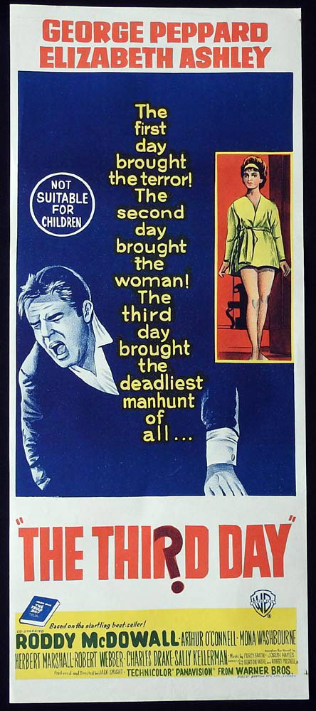 THE THIRD DAY Original Daybill Movie Poster Roddy McDowall