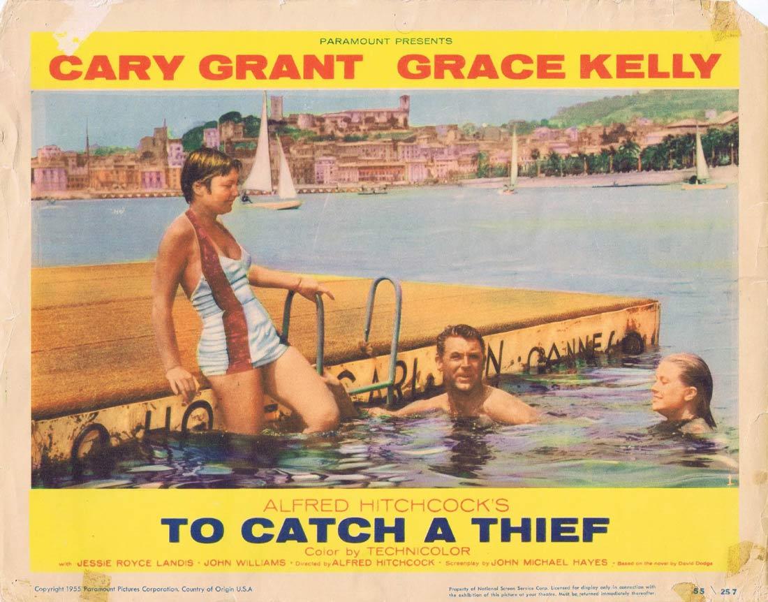 TO CATCH A THIEF Lobby Card 1 Alfred Hitchcock Cary Grant Grace Kelly