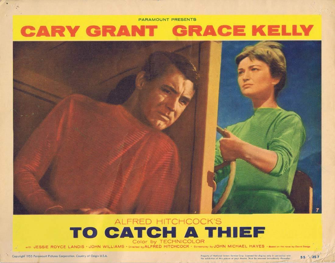 TO CATCH A THIEF Lobby Card 7 Alfred Hitchcock Cary Grant Grace Kelly