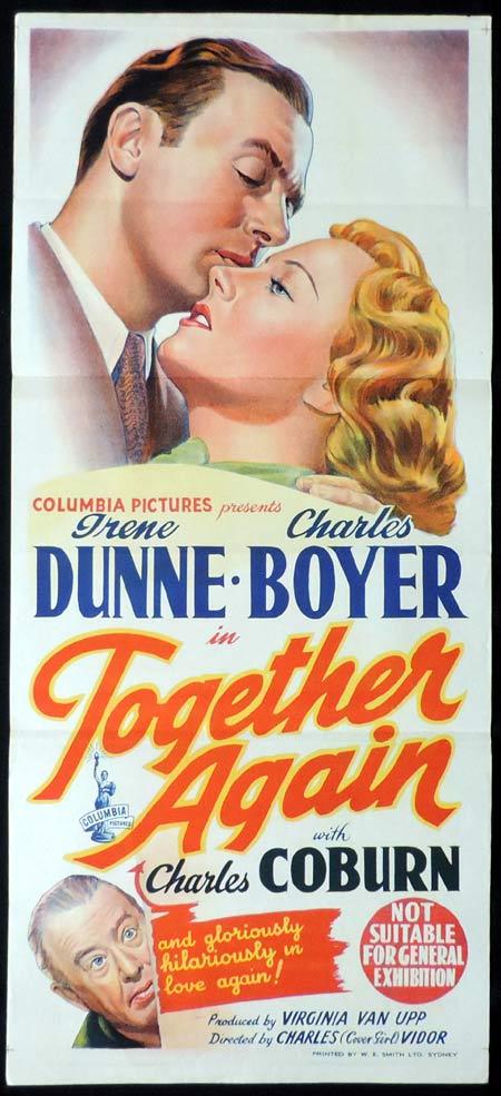 TOGETHER AGAIN Original Daybill Movie Poster Irene Dunne Charles Boyer