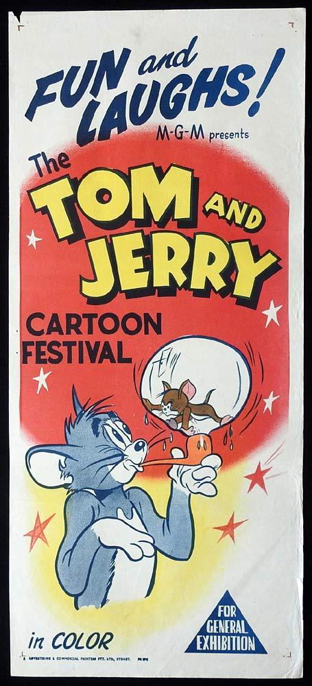 THE TOM AND JERRY CARTOON FESTIVAL Original Daybill Movie Poster Hanna  Barbera - Moviemem Original Movie Posters