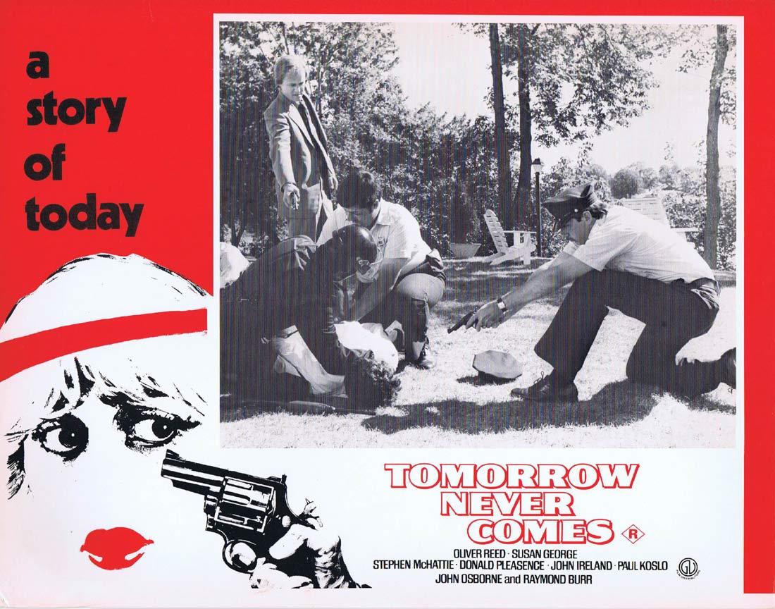 TOMORROW NEVER COMES Original Lobby Card 1 Susan George Oliver Reed