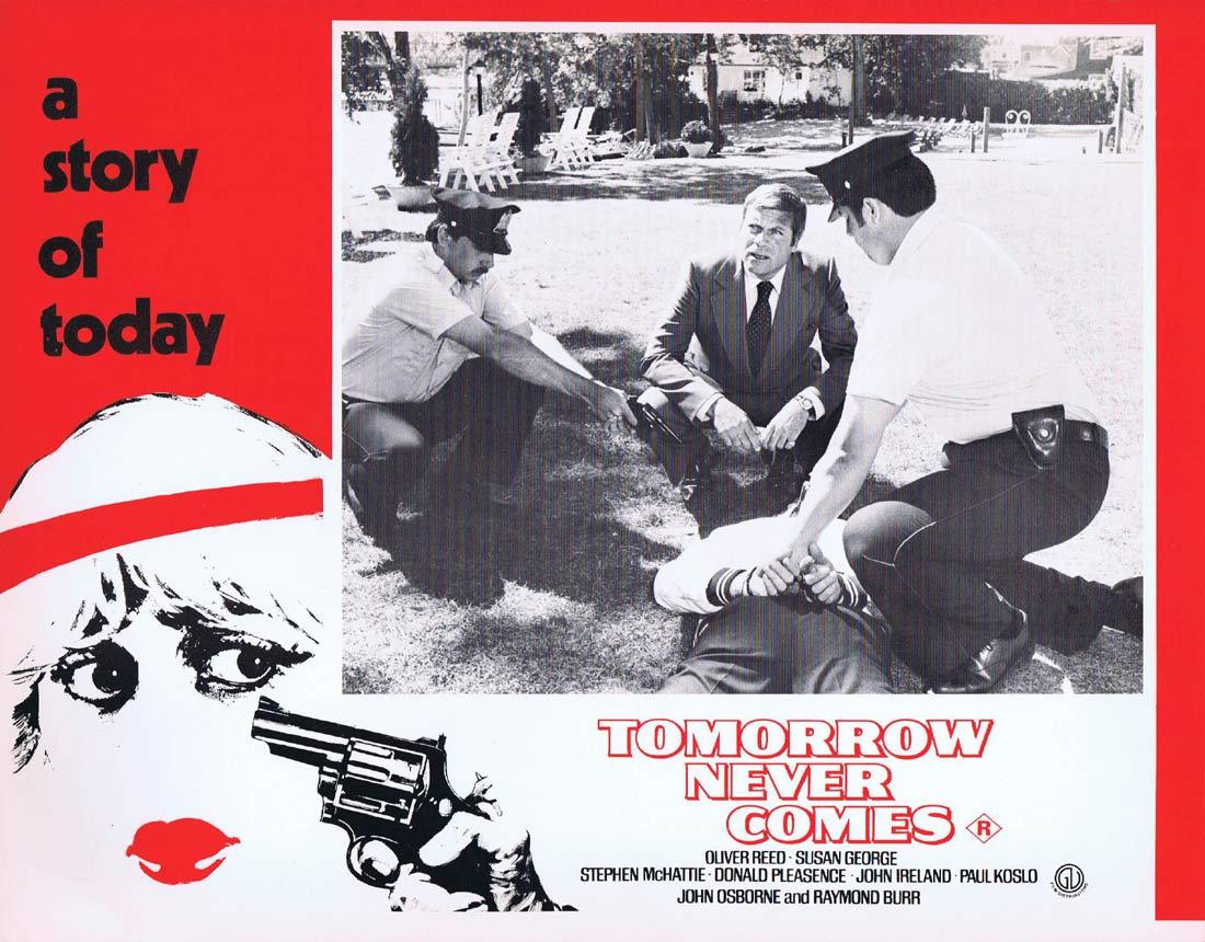TOMORROW NEVER COMES Original Lobby Card 2 Susan George Oliver Reed