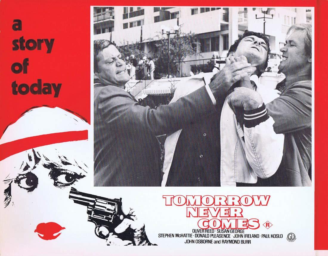 TOMORROW NEVER COMES Original Lobby Card 4 Susan George Oliver Reed