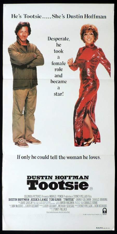 TOOTSIE Original Daybill Movie Poster Dustin Hoffman Teri Garr