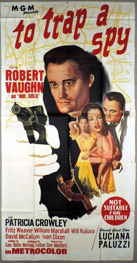 TO TRAP A SPY Original 3 Sheet Movie Poster Man From Uncle Robert Vaughn
