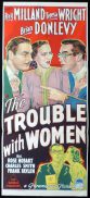 THE TROUBLE WITH WOMEN Original Daybill Movie Poster RAY MILLAND Teresa Wright Brian Donlevy Richardson Studio