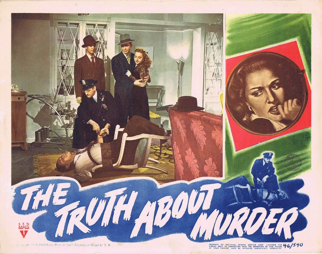 THE TRUTH ABOUT MURDER Lobby Card 8 RKO Film Noir Bonita Granville Morgan Conway