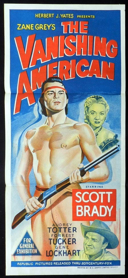 THE VANISHING AMERICAN Original Daybill Movie Poster Scott Brady Indian