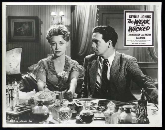THE WEAK AND THE WICKED 1954 John Gregson Rare British Film Noir Lobby Card 2