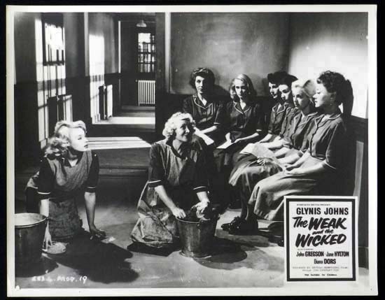 THE WEAK AND THE WICKED 1954 Diana Dors Rare British Film Noir Lobby Card 3
