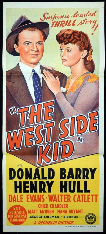 THE WEST SIDE KID Original Daybill Movie Poster Don “Red” Barry Henry Hull Dale Evans