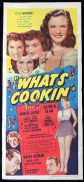 WHAT'S COOKIN Original Daybill Movie Poster The Andrews Sisters Marchant Graphics