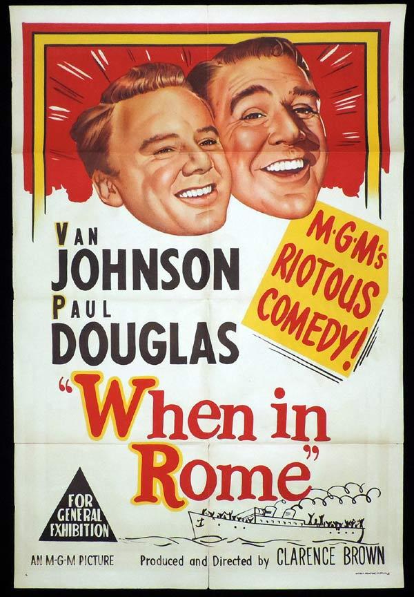 WHEN IN ROME One Sheet Movie Poster Dean Martin
