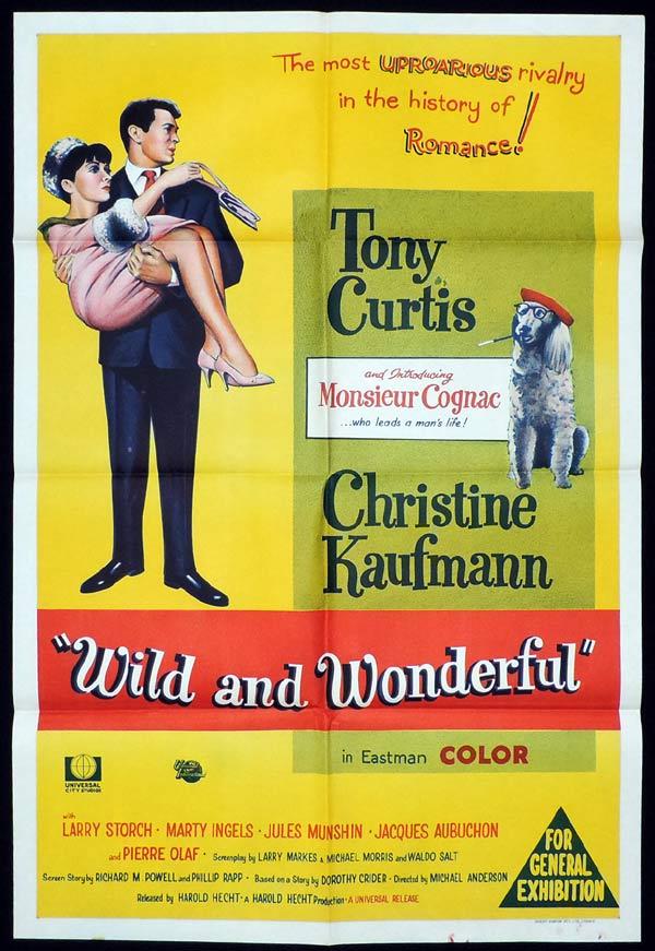 WILD AND WONDERFUL One Sheet Movie Poster Tony Curtis Christine Kaufmann