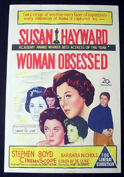 WOMAN OBSESSED One Sheet Movie Poster Susan Hayward