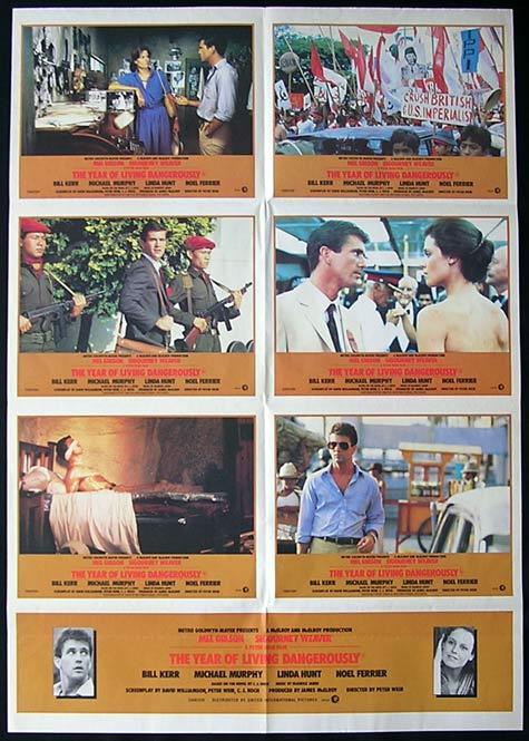 THE YEAR OF LIVING DANGEROUSLY Mel Gibson PHOTO SHEET movie poster