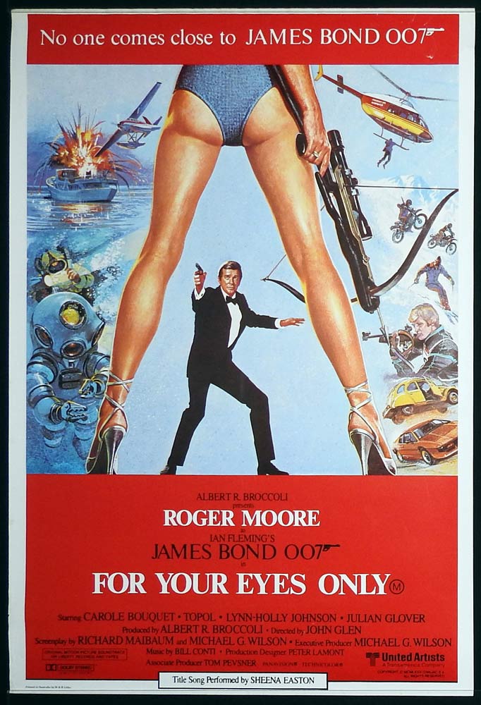 FOR YOUR EYES ONLY Original ROLLED Australian One sheet poster James Bond