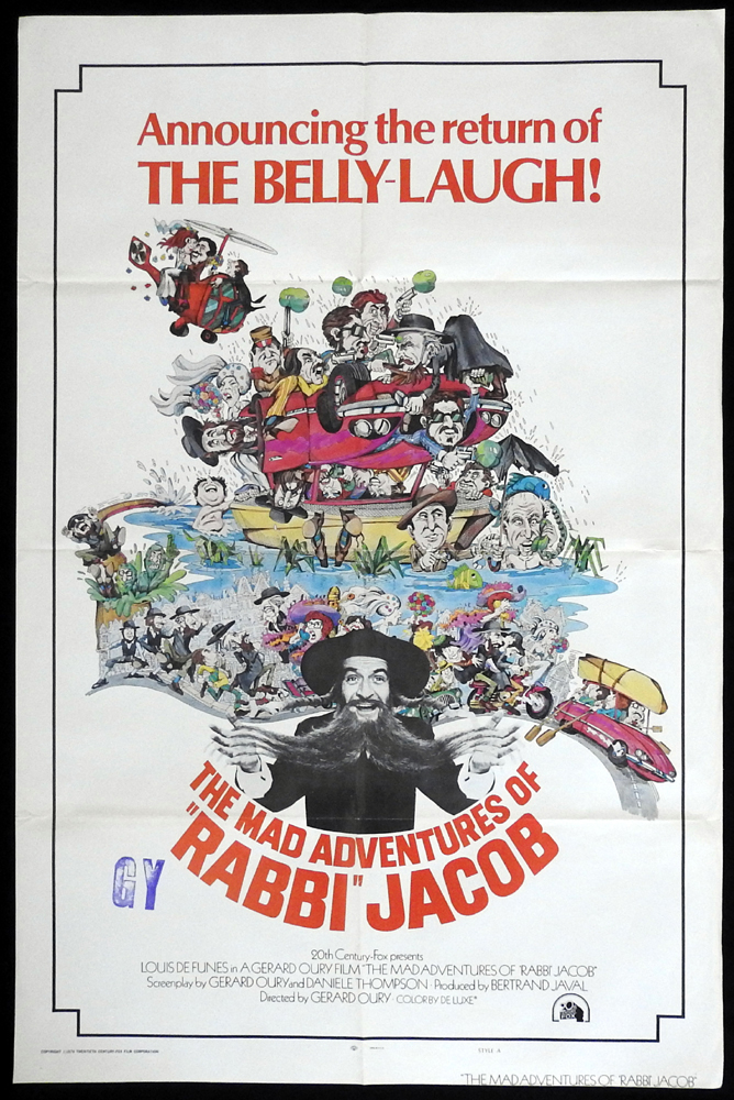 THE MAD ADVENTURES OF RABBI JACOB Original US One sheet Movie poster A