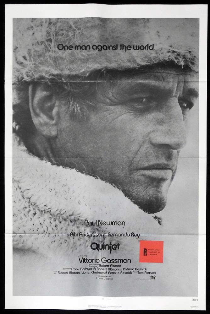 QUINTET Original US One sheet Movie Poster Robert Altman Paul Newman