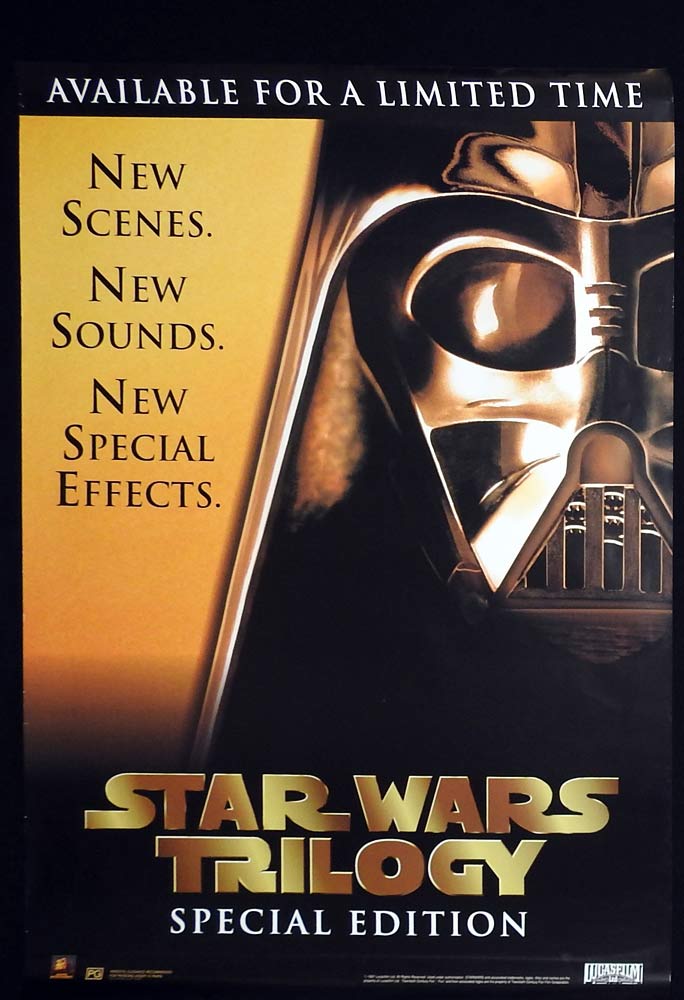 STAR WARS TRILOGY SPECIAL EDITION Original VIDEO Movie Poster