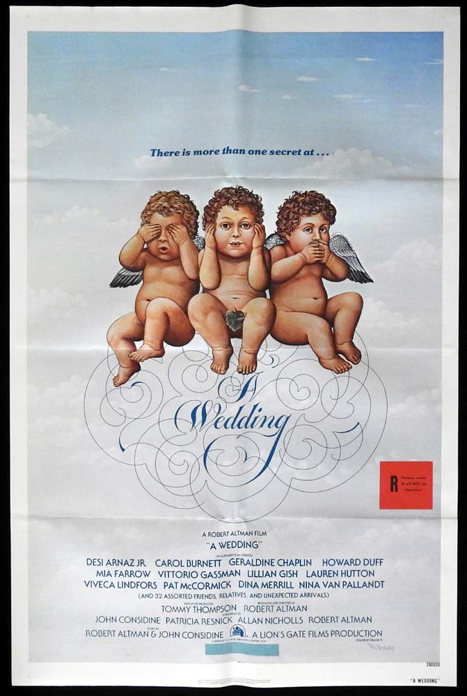 A WEDDING Original US One Sheet Movie Poster Robert Altman Carol Burnett