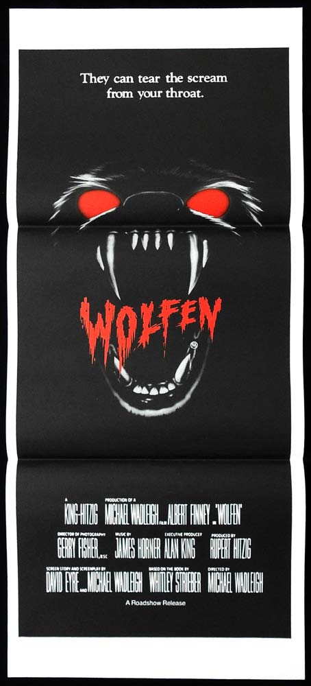 Wolfen Albert Finney vintage Horror movie poster print 