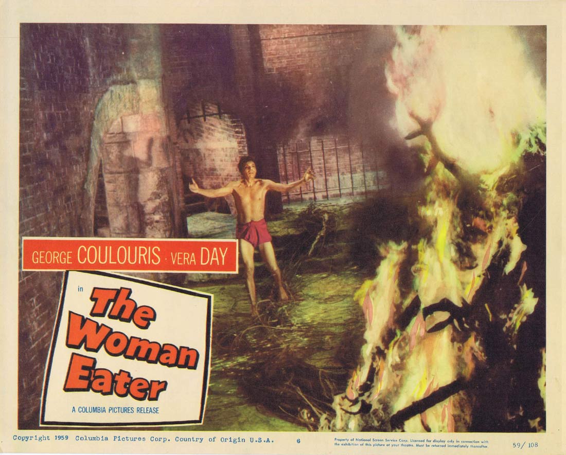 THE WOMAN EATER Original Lobby Card 6 George Coulouris Vera Day Sci Fi