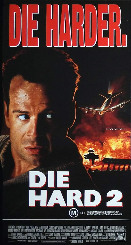 DIE HARD 2 Original ROLLED daybill Movie poster Die Harder Bruce Willis