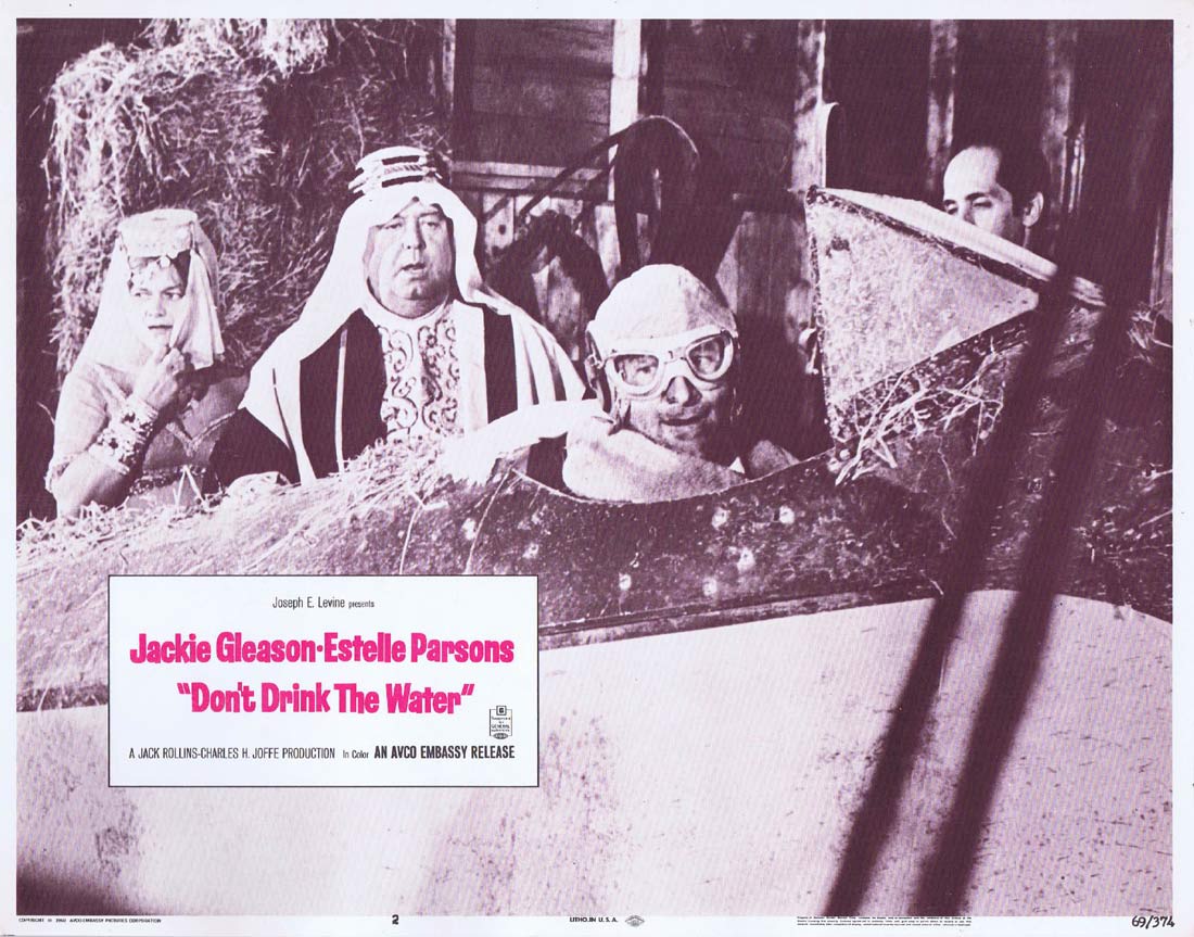 DON’T DRINK THE WATER Original Lobby Card 2 Jackie Gleason Estelle Parsons