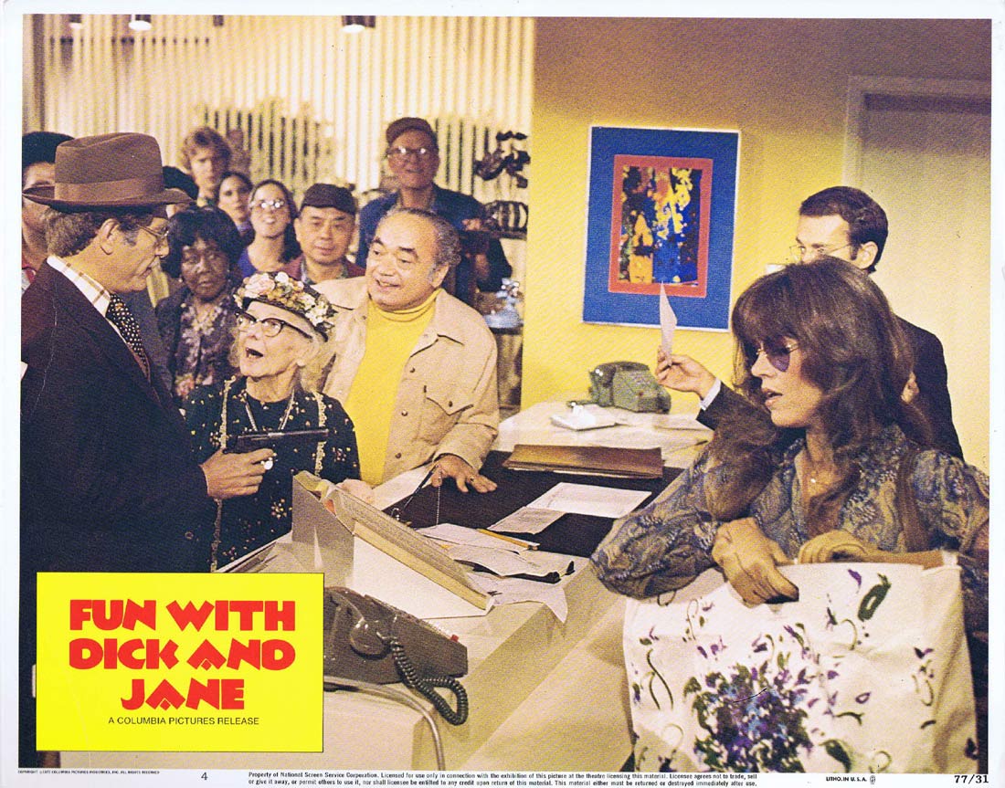 FUN WITH DICK AND JANE Original Lobby Card 4 George Segal Jane Fonda