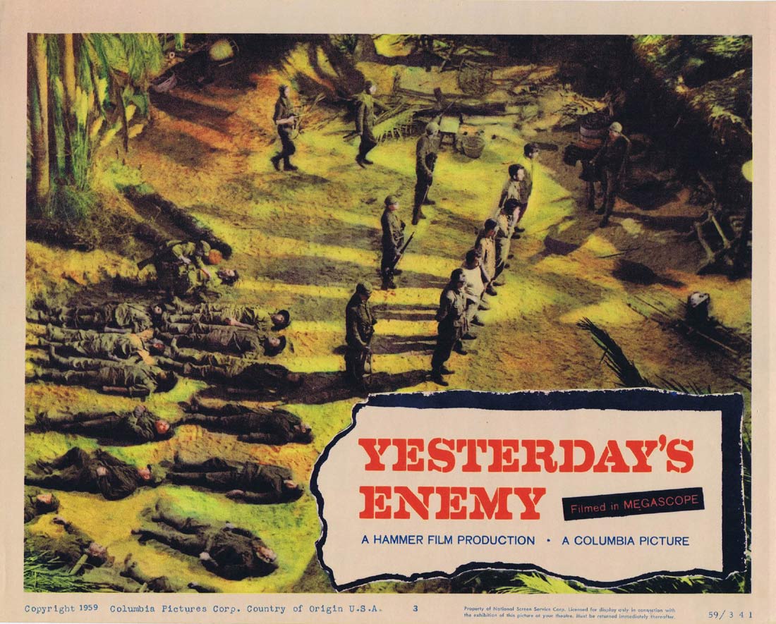 YESTERDAY’S ENEMY Original Lobby Card 3 Hammer Films